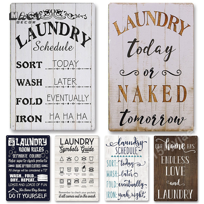 Home Bathroom Signs - لافتة معدنية بتصميم شعار، ديكور غرفة