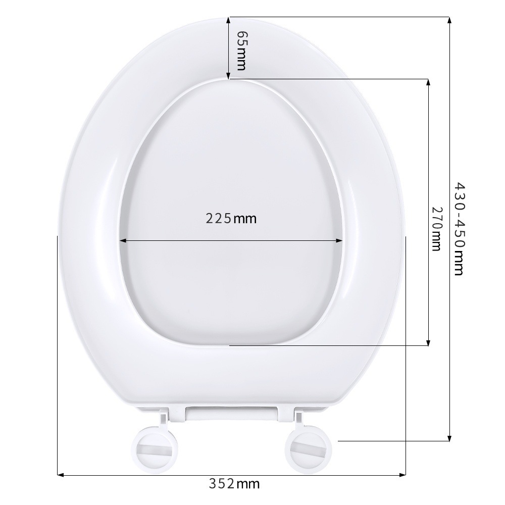Home Bathroom Fittings - غطاء مقعد مرحاض سميك بإغلاق ناعم،