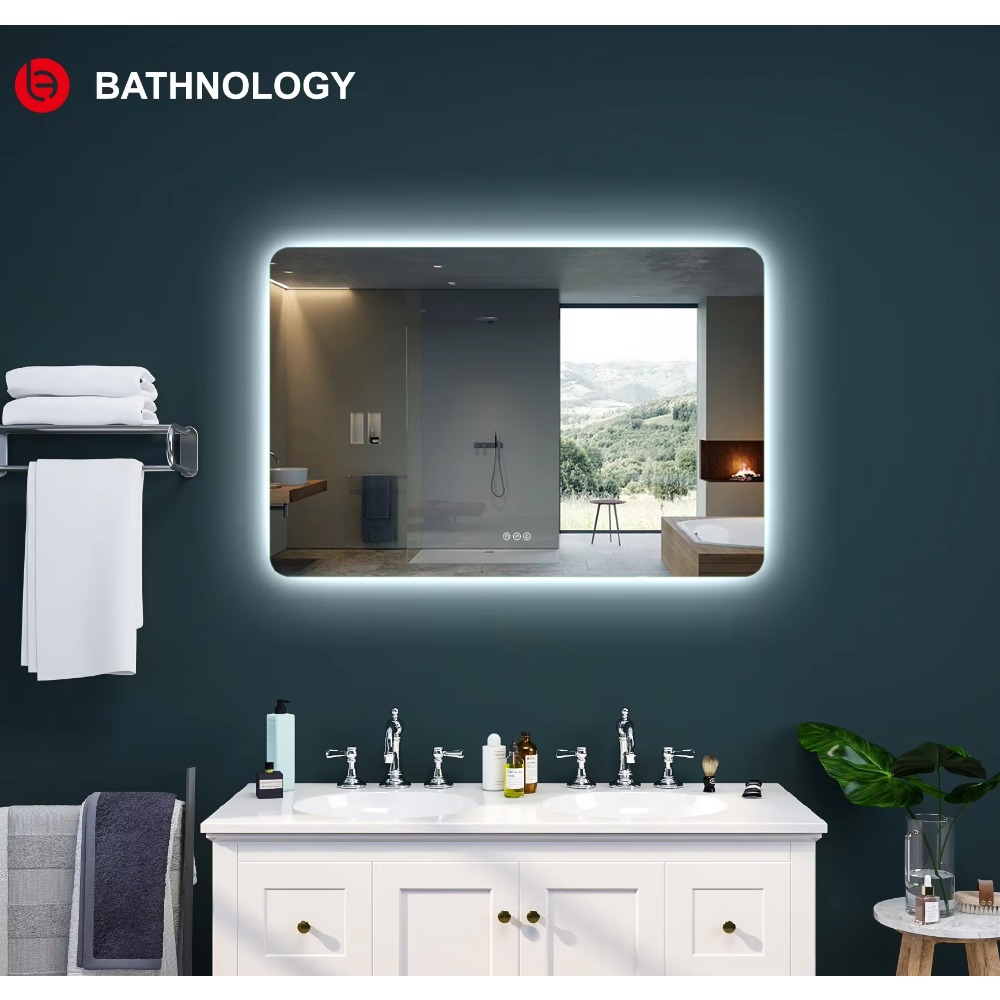 Bathroom Mirror Led - مرآة حمام LED مستطيلة كبيرة بإضاءة