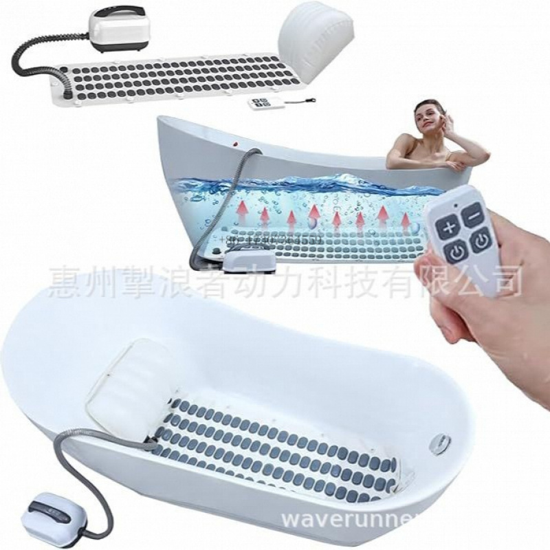 Bathtub Pillow Inflatable - جهاز حمام فقاعات محمول: مع حصيرة