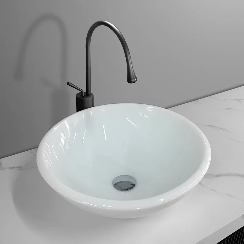 Home Bathroom Design Simple - حوض حمام دائري حديث من الحجر