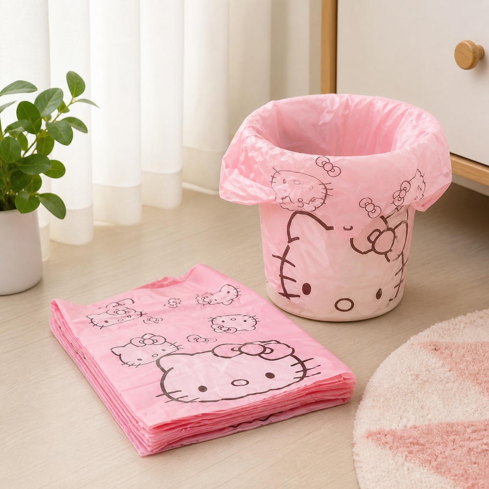 Home Goods Bathroom - أكياس قمامة بلاستيكية مطبوعة برسومات قطة