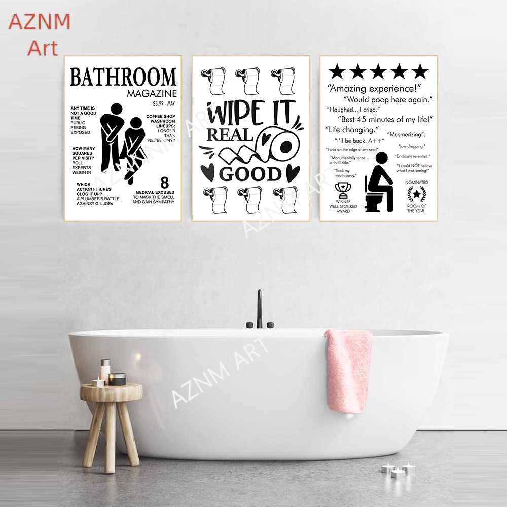 الرسم على لوحات القماش الجداري - مراجعة Home Bathroom Signs وسعره