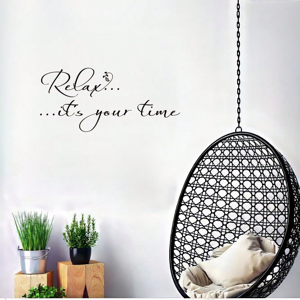 ملصق جداري بتصميم 'استرخِ، إنه - مراجعة Home Bathroom Floor Tiles وسعره