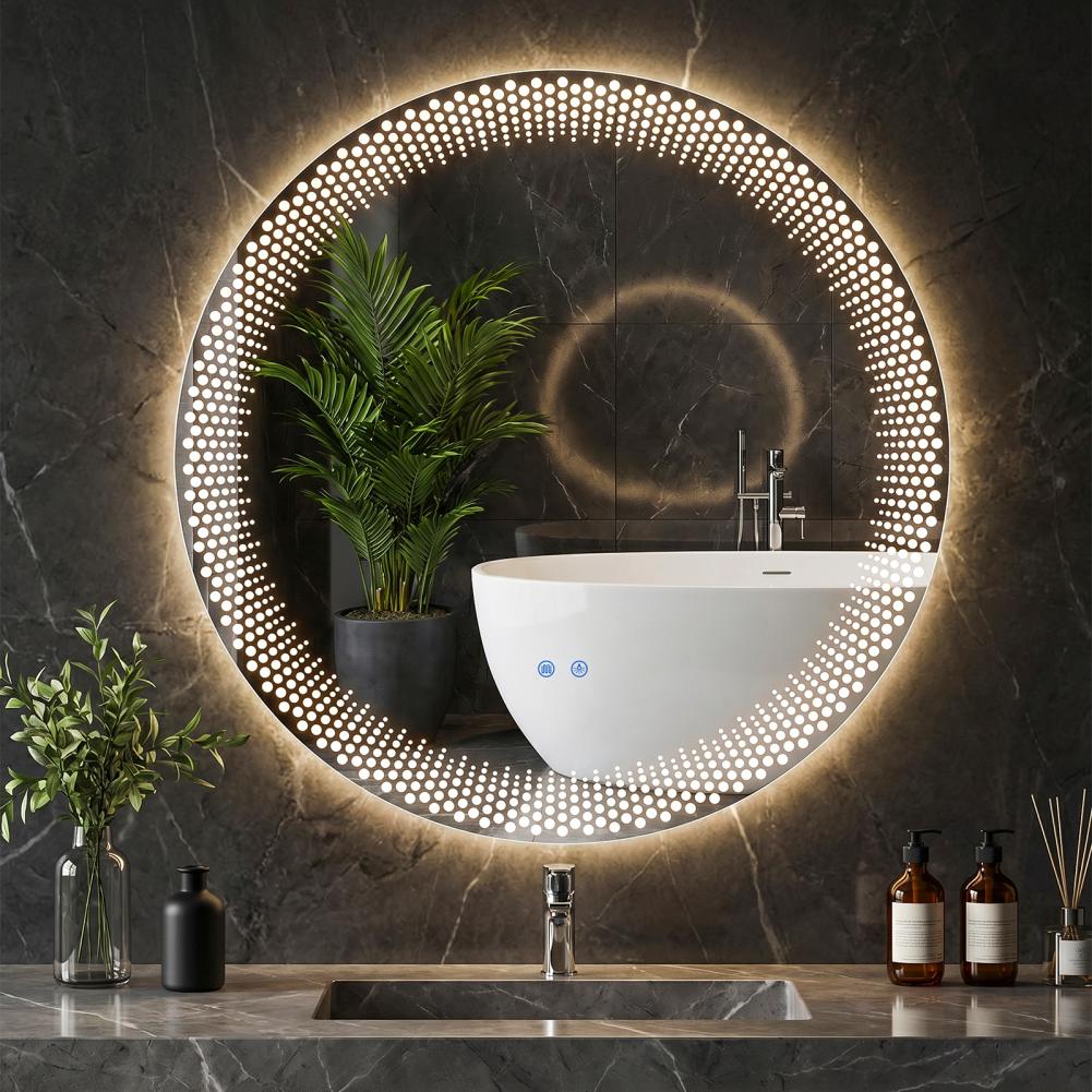 مرآة حمام دائرية بإضاءة LED، 3 - مراجعة Bathroom Mirror Led وسعره