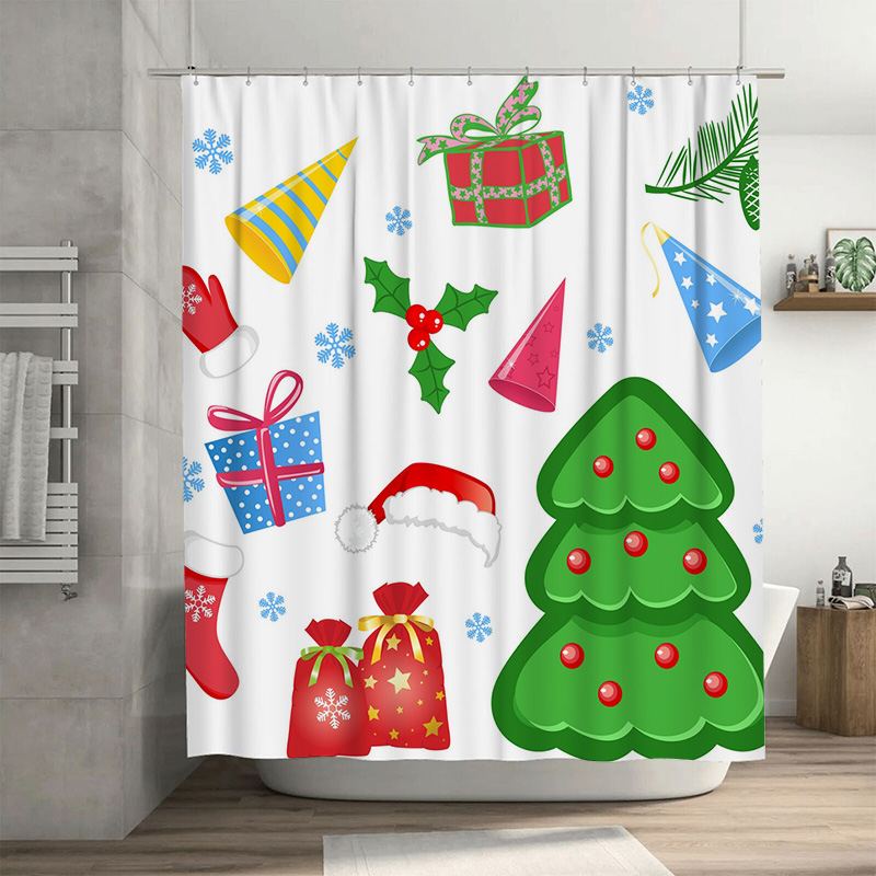TU دش الستار عيد الميلاد الغاب - مراجعة Home Bathroom Decor Ideas وسعره