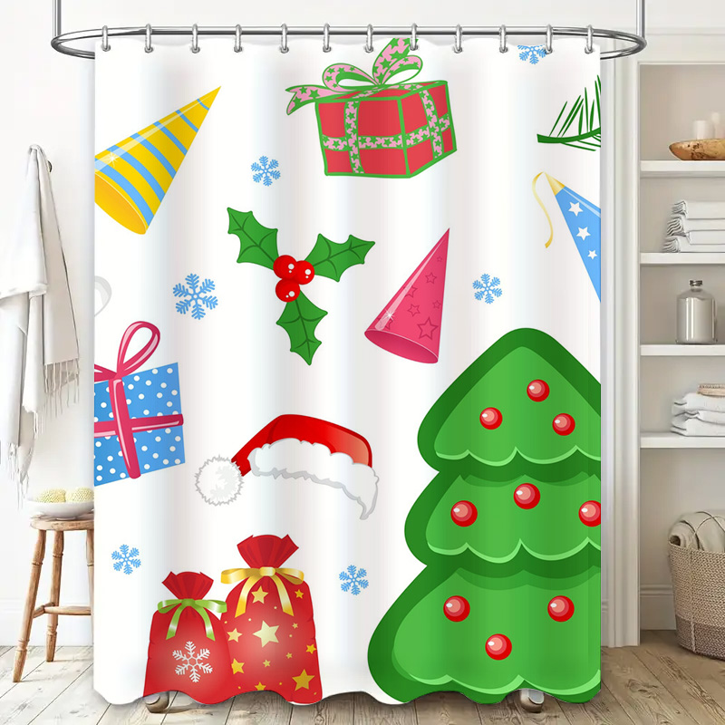 TU دش الستار عيد الميلاد الغاب - مراجعة Home Bathroom Decor Ideas وسعره