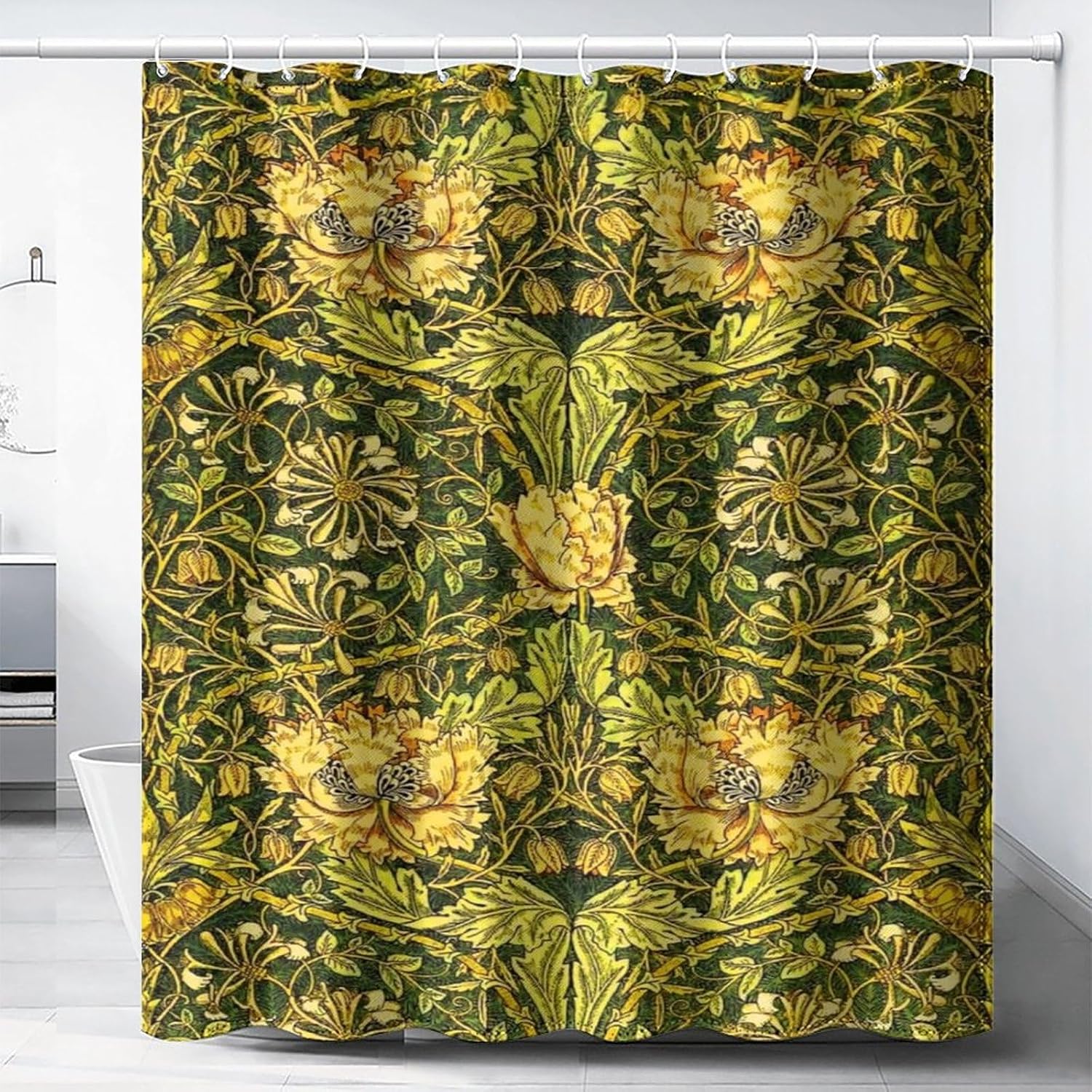 ستارة حمام مقاومة للماء بتصميم - مراجعة Home Bathroom Decor Ideas وسعره