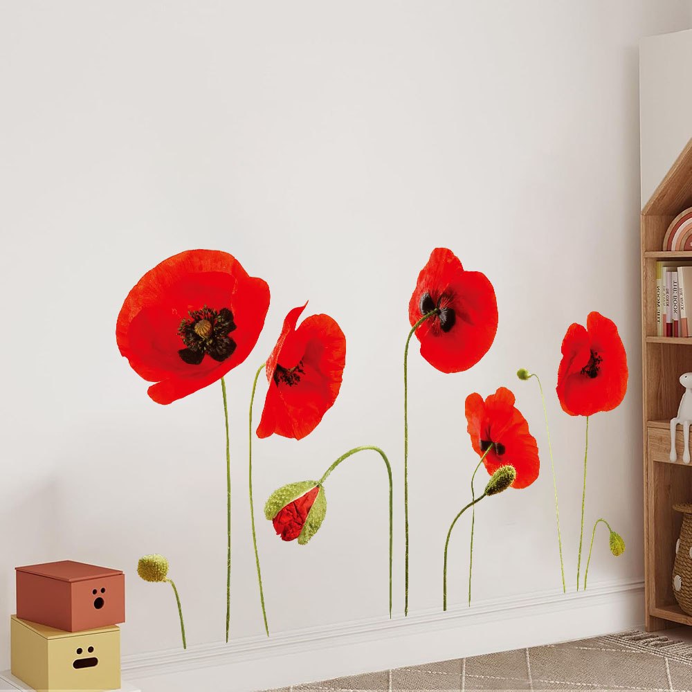 نباتات الزهور الملونة ملصقات ج - مراجعة Home Bathroom Floor Tiles وسعره